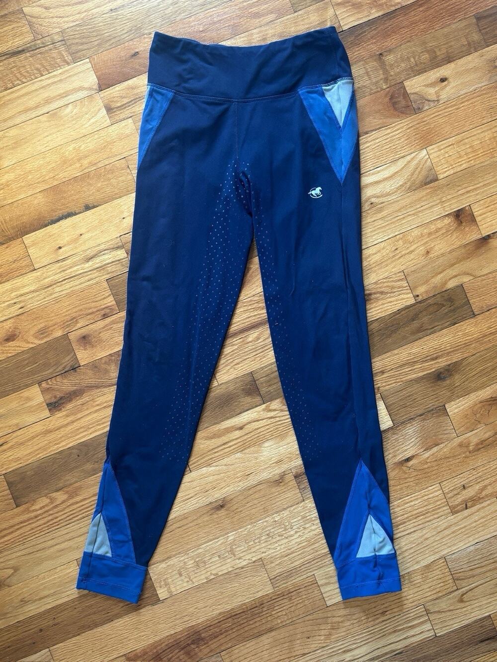 Piper by Smartpak Silicone Grip Equestrian Riding Leggings Size Small Blue Gray